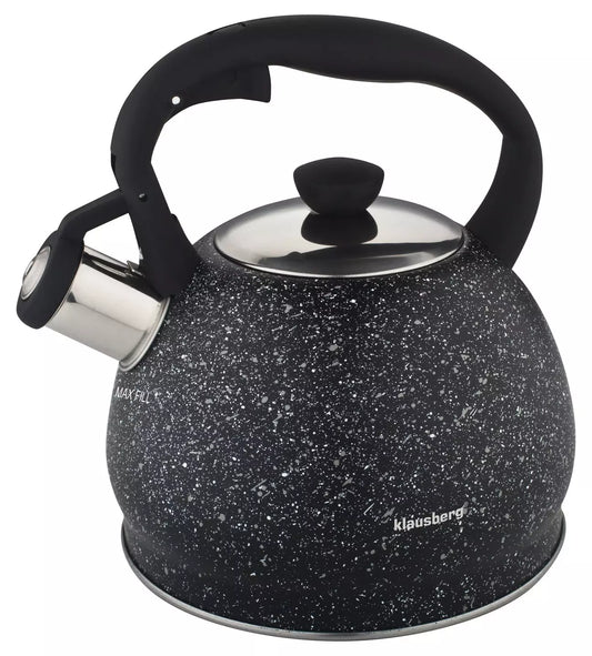 Traditional Teakettles – Traditional 2-liter Kettle, Black Marble Klausberg - Carlat