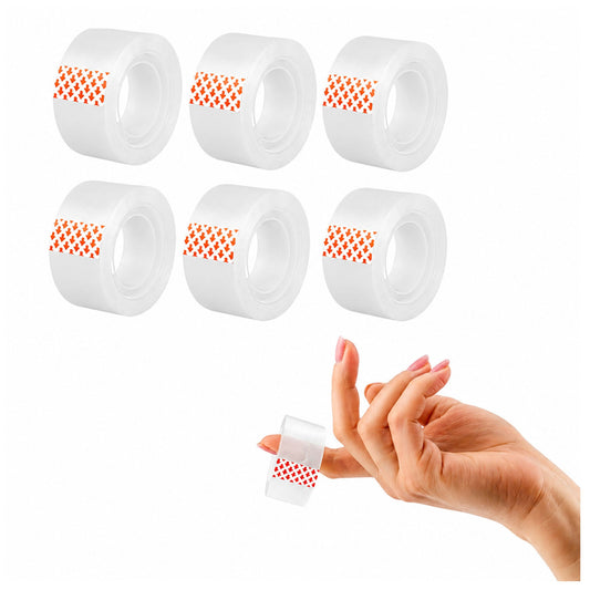 Transparent Office Adhesive Tape, 24 mm x 20 m, 6 Pieces, D.RECT - Carlat