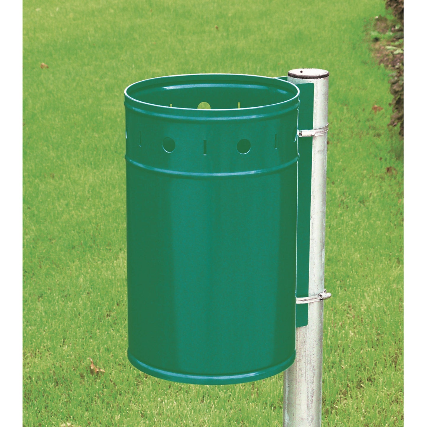 Trash Cans – Steel waste bin mounted on a pole, - Carlat