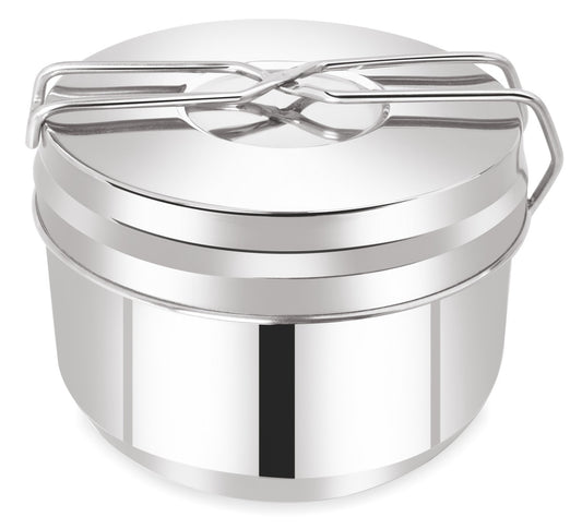 Travel mess kit, steel, 3-piece set, diameters 15.4/15/13 cm, Kinghoff - Carlat