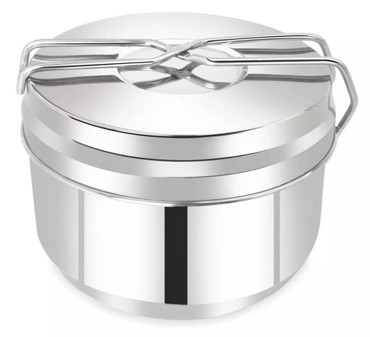 Travel mess kit, steel, 7-piece set, diameters 15.4/15/13 cm, Kinghoff - Carlat