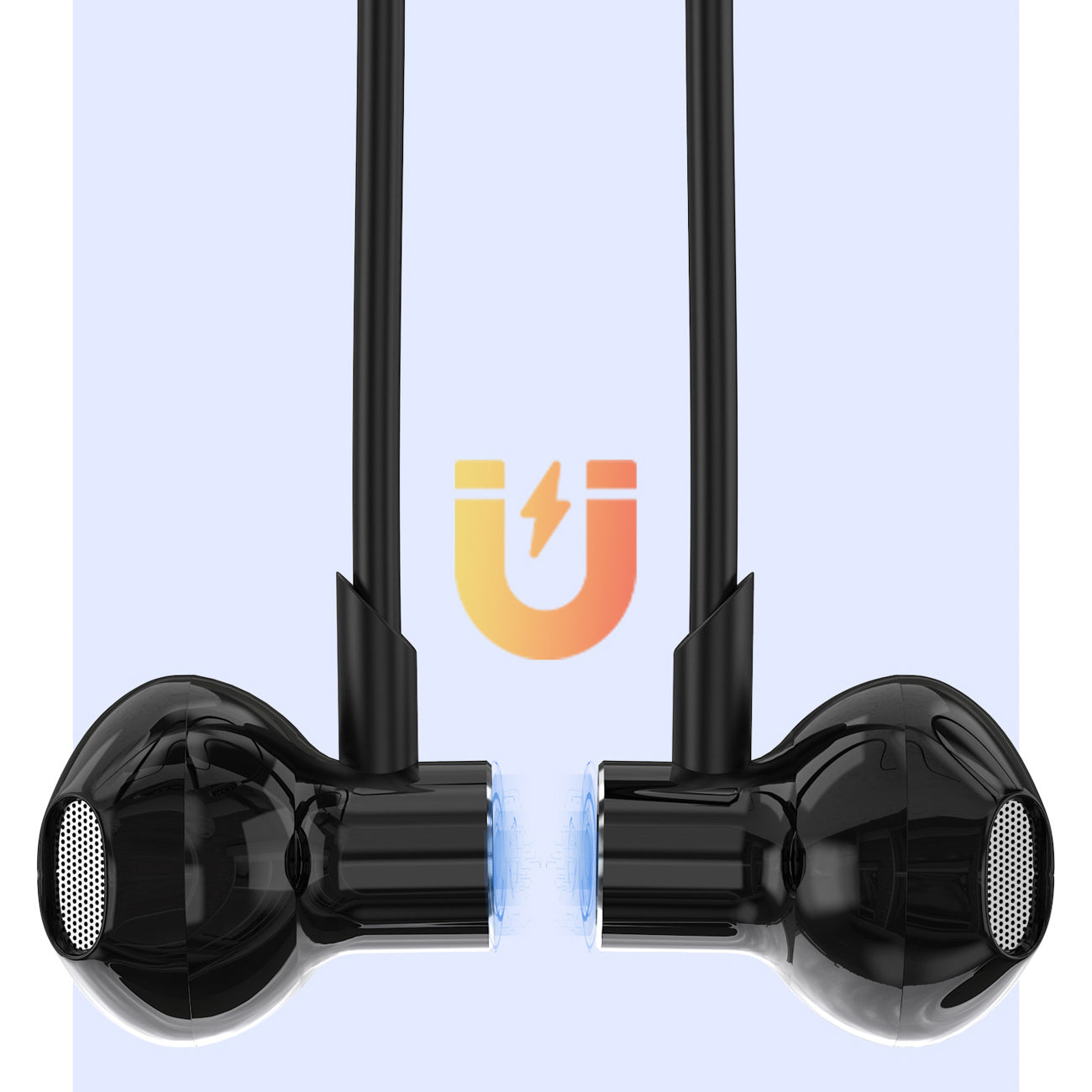 U5 Max Bluetooth wireless headphones with neckband - black - Carlat
