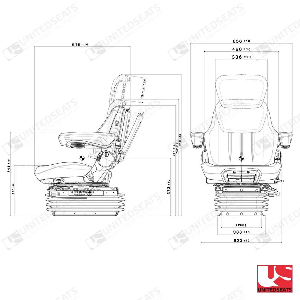 UnitedSeats tractor air suspension seat fabric - UnitedSeats Vehicle Seat (image 3)