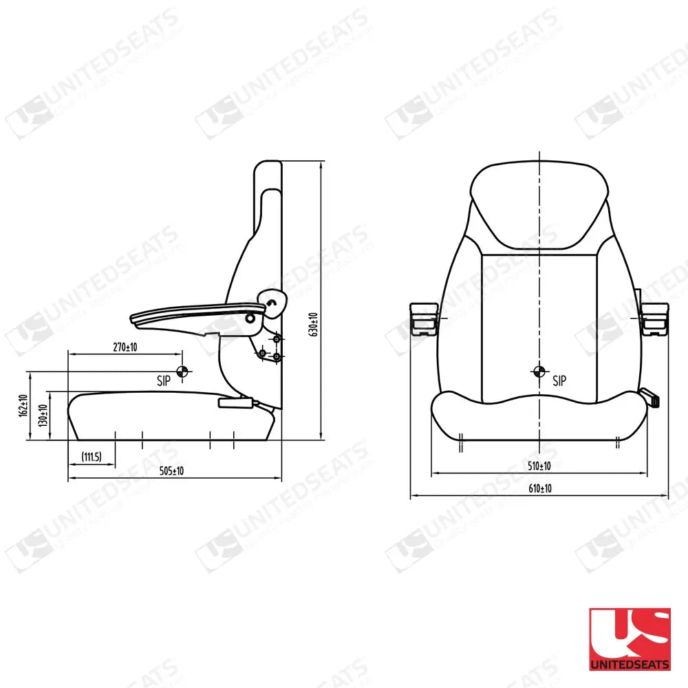 UnitedSeats C1 tractor seat fabric - UnitedSeats Vehicle Seat (image 2)