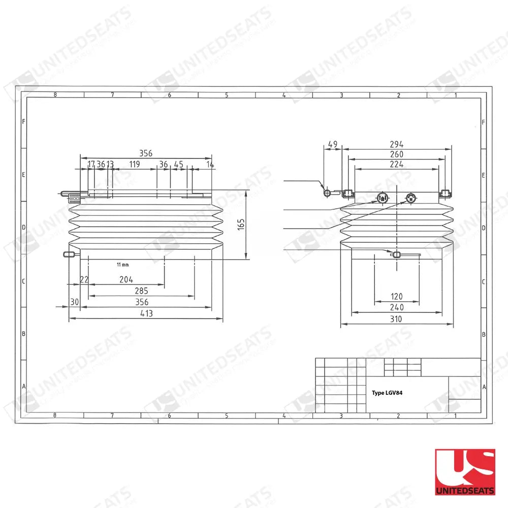 UnitedSeats LGV84-SM-24V mechanical suspension unit - UnitedSeats Vehicle Seat part (image 2)