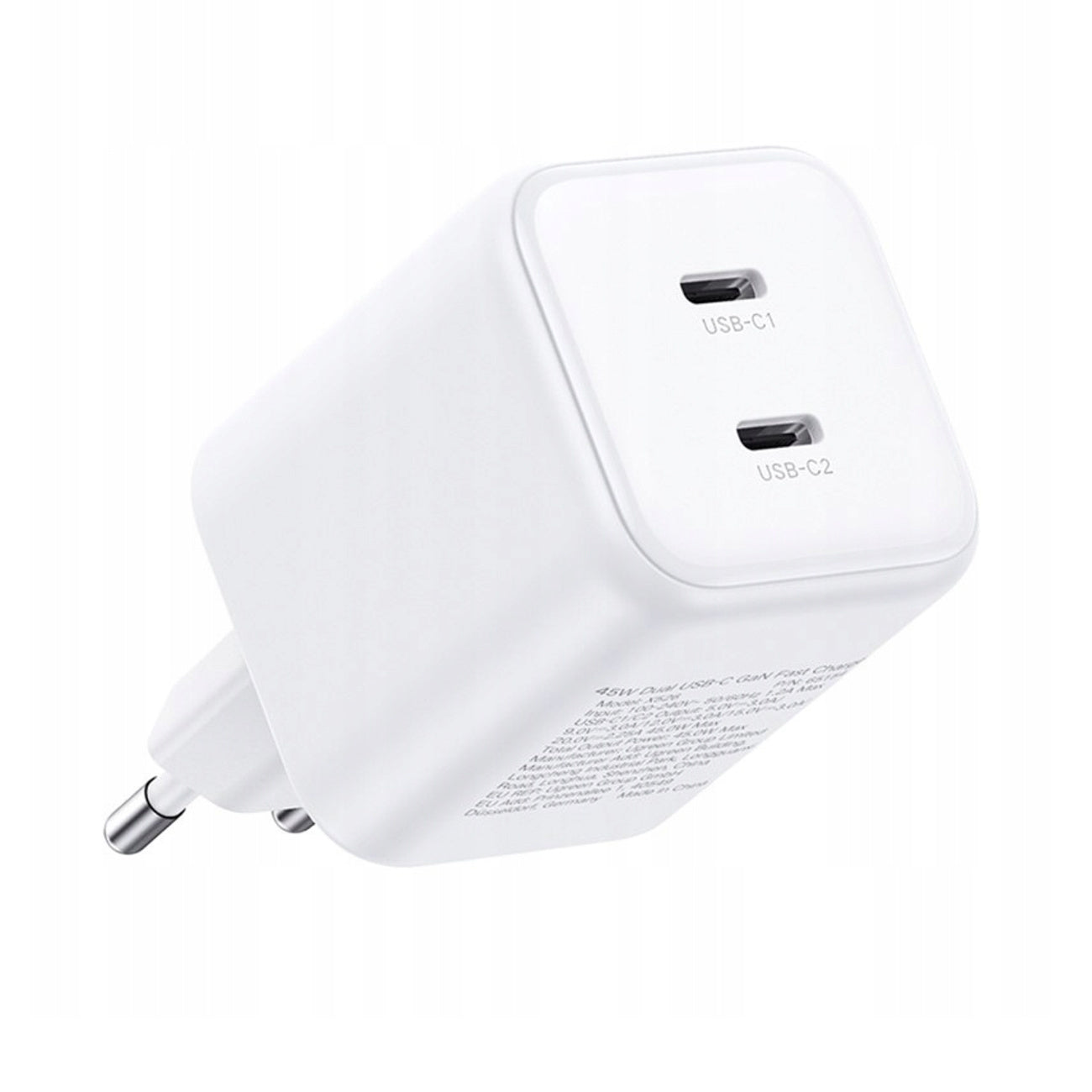 USB-C GaN 45W wall charger - white - Carlat