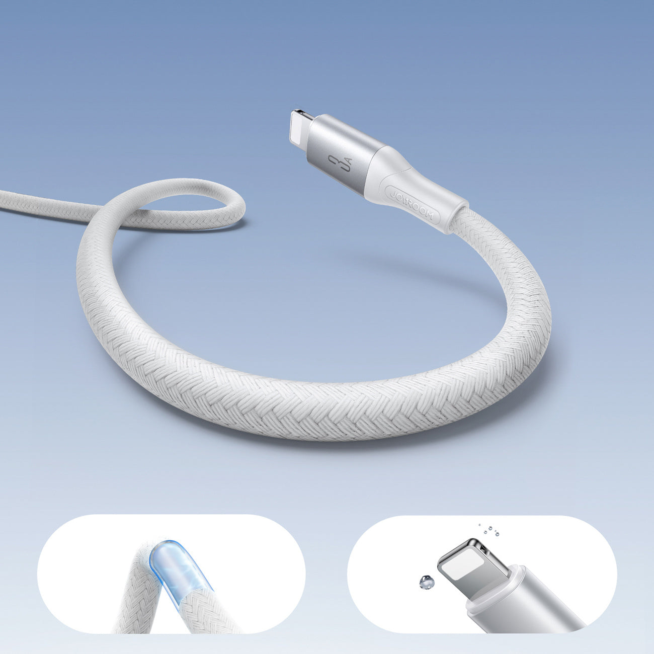 USB Cables – Braided S-A28 cable USB-A - Lightning 3A - Carlat