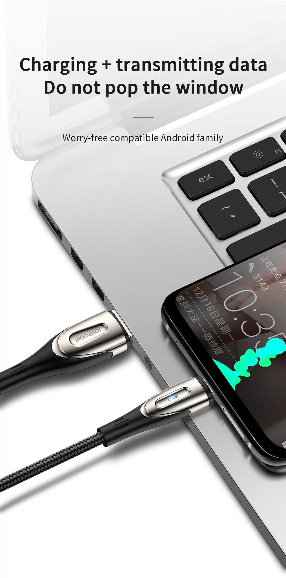 USB Cables – Cable USB-A - microUSB 3A charging indicator, - Carlat