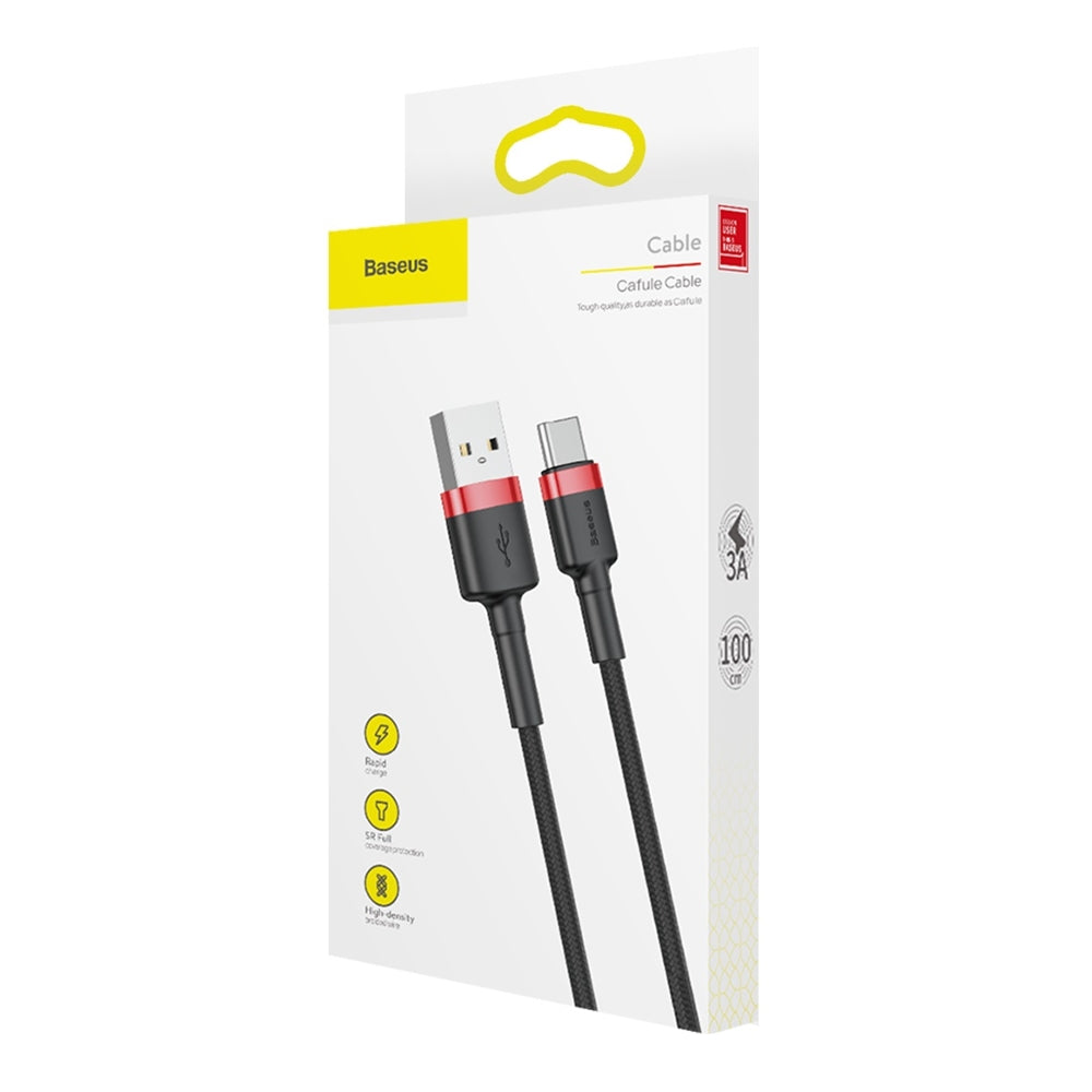 USB Cables – Durable flexible USB-C QC3.0 3A 1M red - Carlat