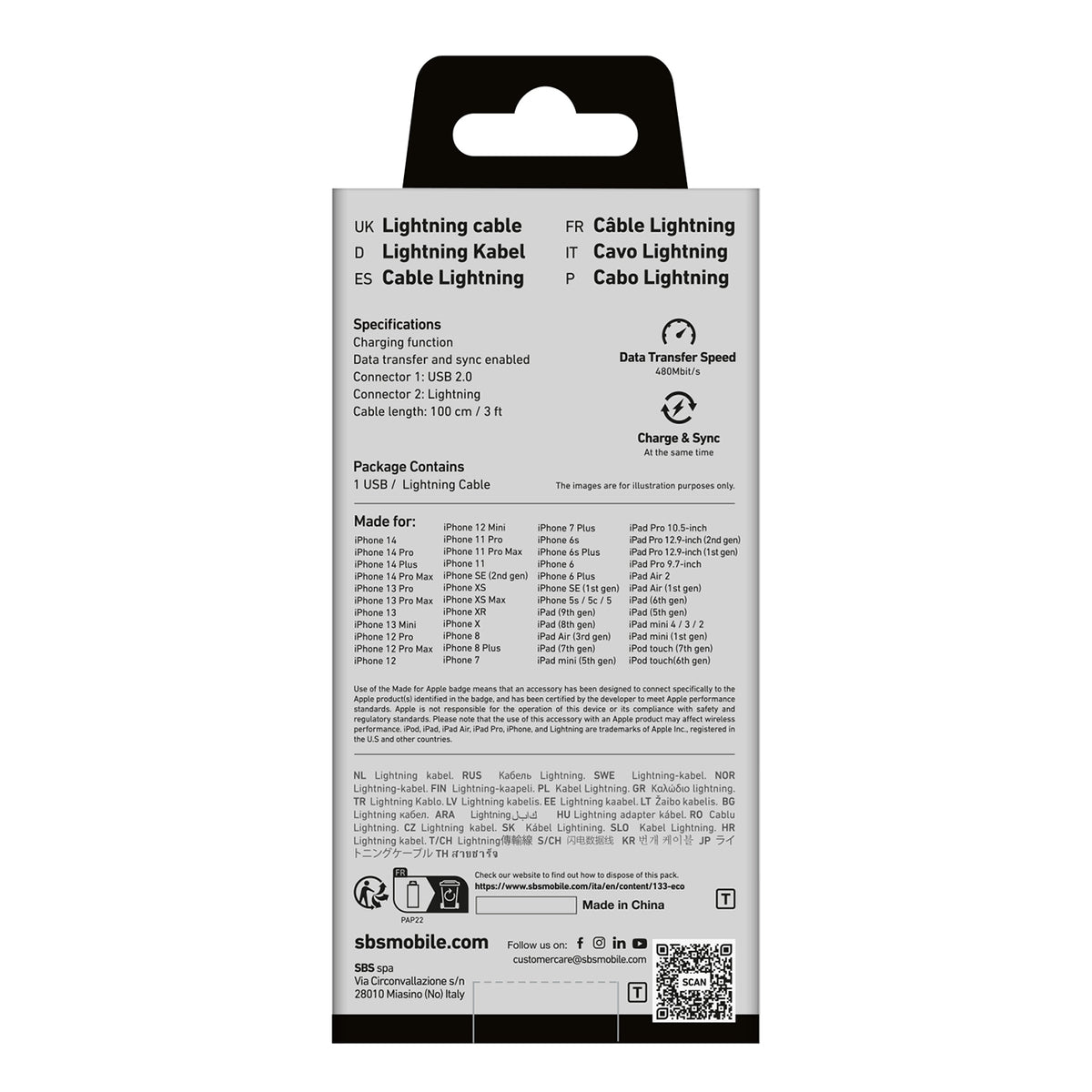 USB Cables – MFi certified USB-A - iPhone Lightning cable - Carlat