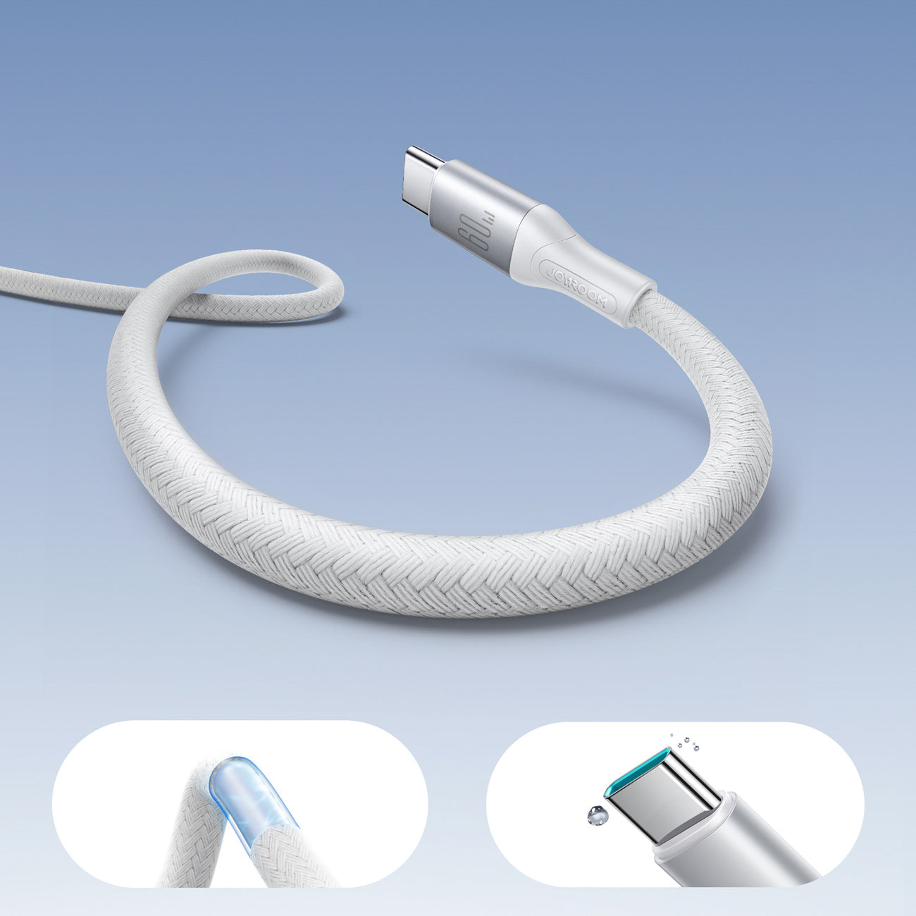 USB Cables – S-A28 braided cable USB-C 60W 2m - Carlat