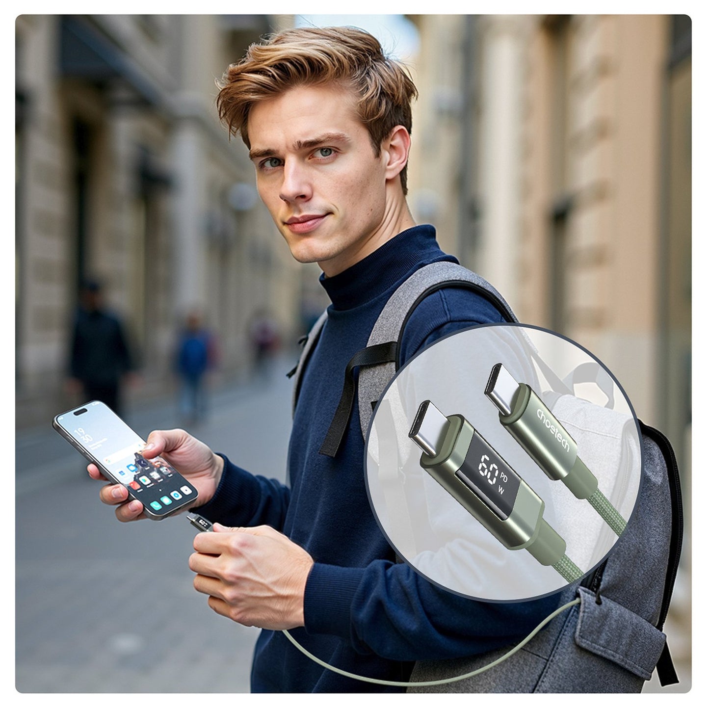 USB Cables – USB-C cable with PD 60 W display, - Carlat