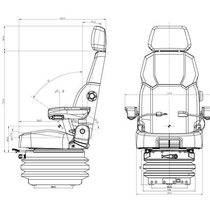 CS85/C8 Pro AH Mechanical suspension seat