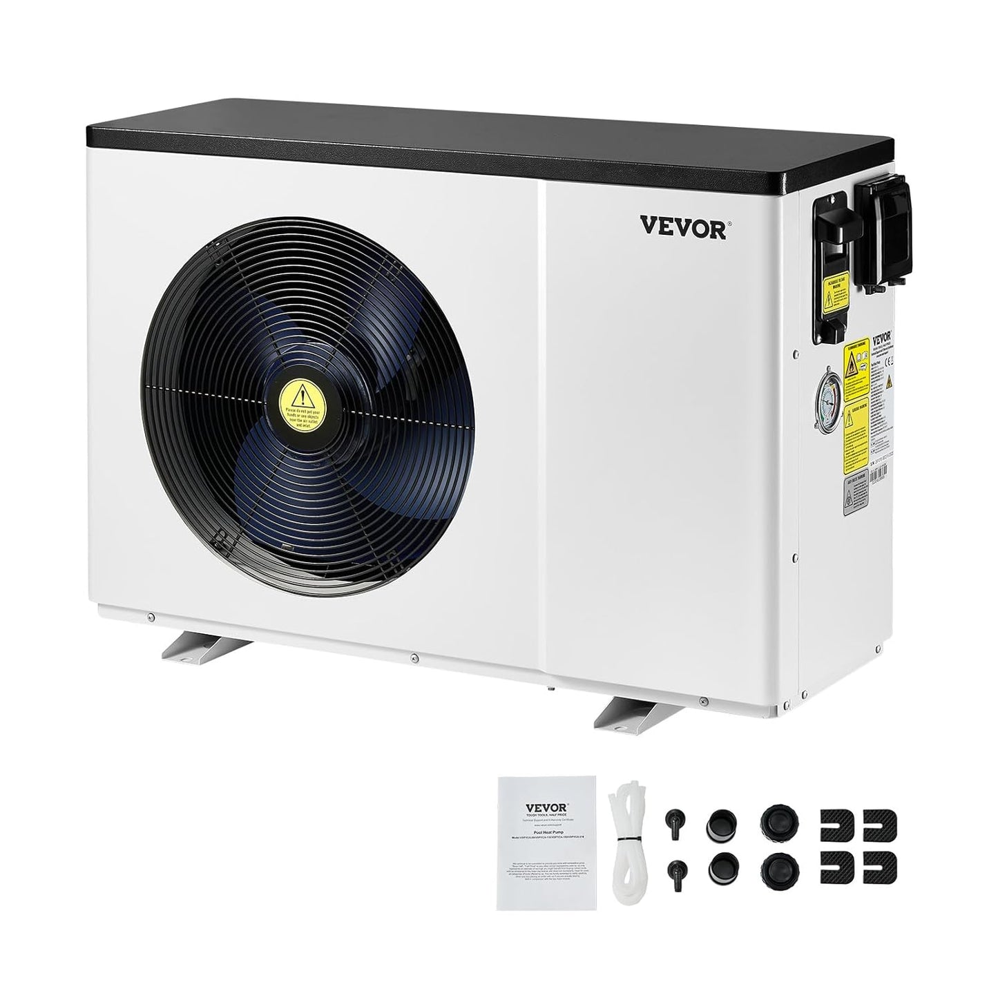 VEVOR Electric Pool Heat Pump, 1.48-7.11 kW Heating Output, Energy Saving Pool Heaters with Variable Frequency for 15-30 m³ Above Ground Pools, Heating and Cooling Pool Water Heaters - Carlat