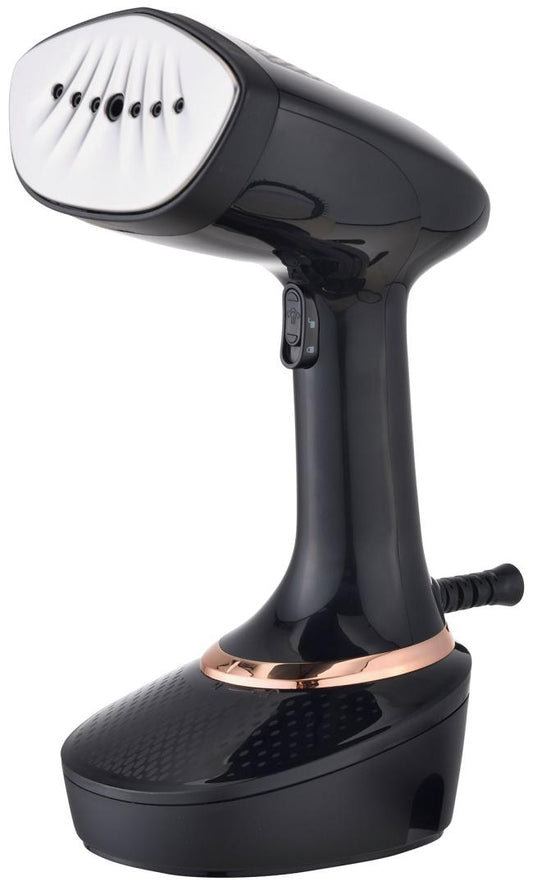Vertical garment steamer, black with a silver panel, 400 ml capacity, Klausberg, KB-7777 - Carlat