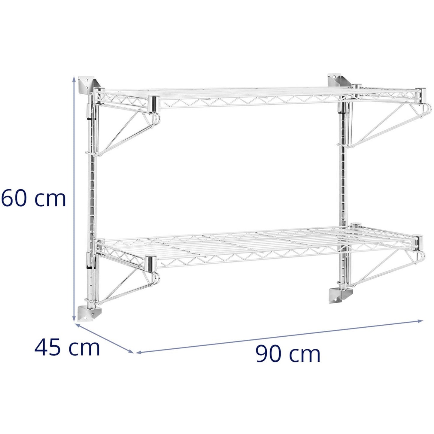 Wall Shelves & Ledges – Double wall wire shelf up - Carlat