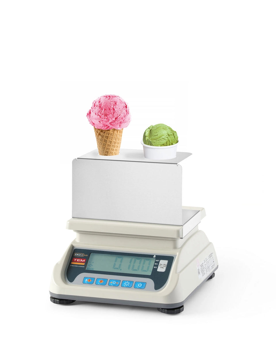Weight to measure portions of ice cream with legalization M RS232 LCD 20 g - 6 kg / 2g - Carlat