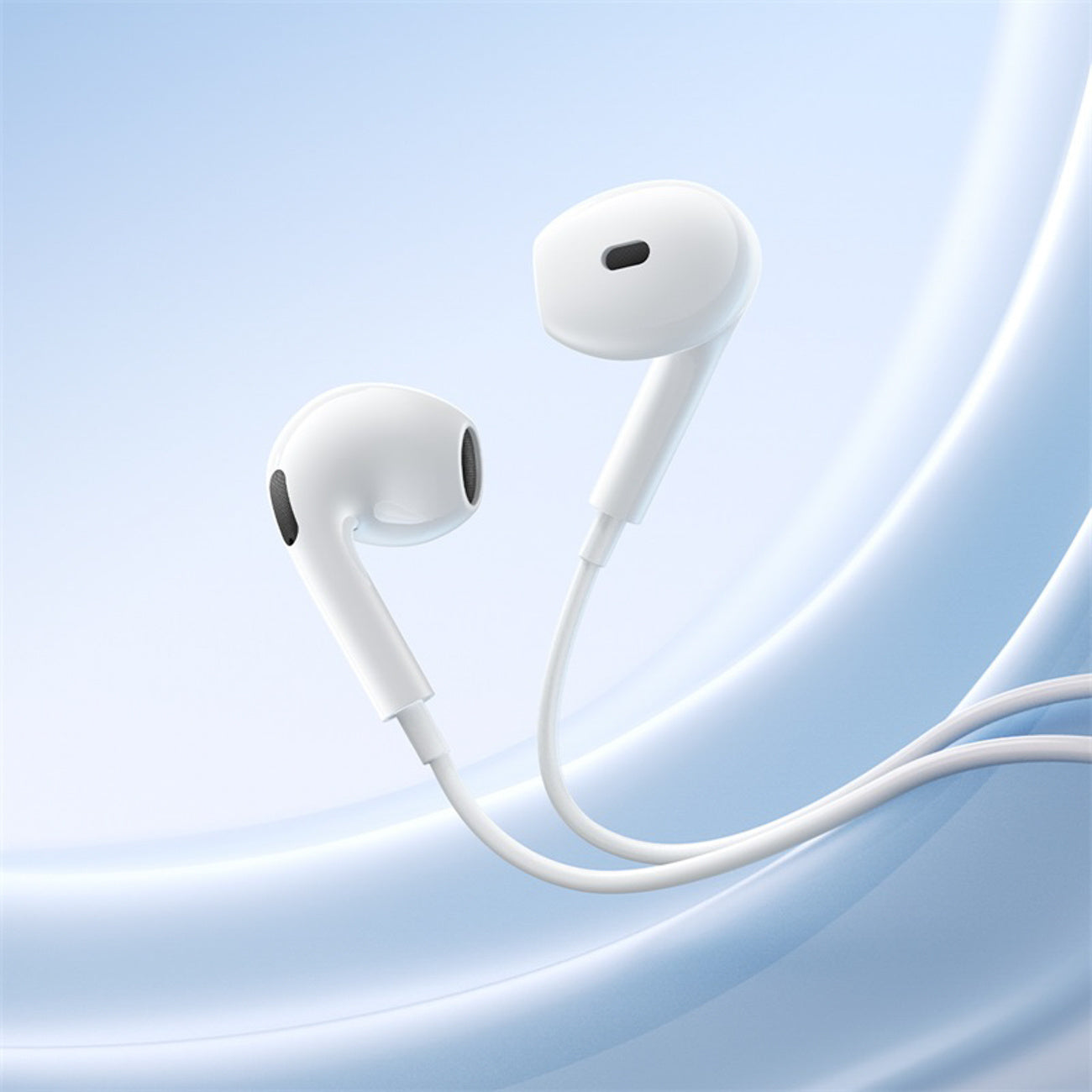 Wired mini jack in-ear headphones - white - Carlat