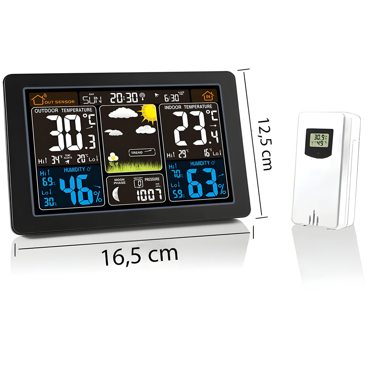 Wireless Weather Station: Hygrometer, Barometer, Thermometer + Sensor - e253 - Carlat