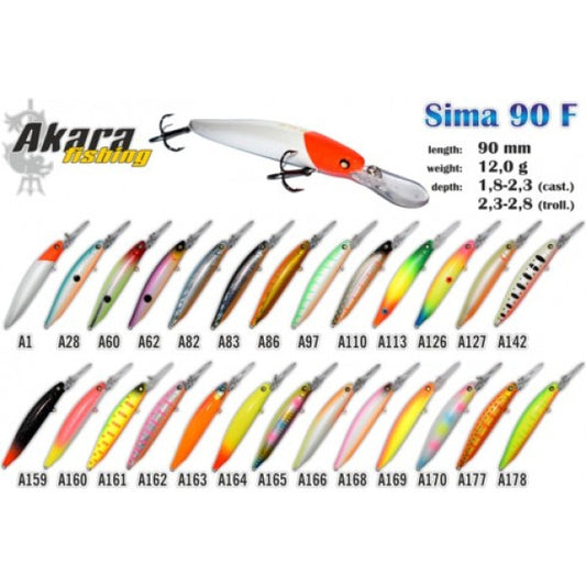 Wobbler AKARA «Sima» 90 F A177 - Carlat