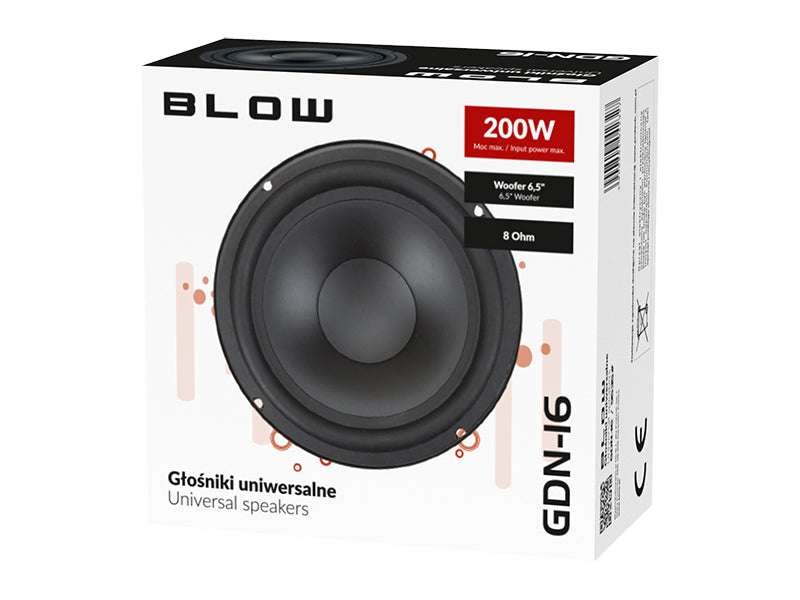 Woofer, midrange, and tweeter speakers – 9535# Blow GDN16 8-ohm Speaker - Carlat