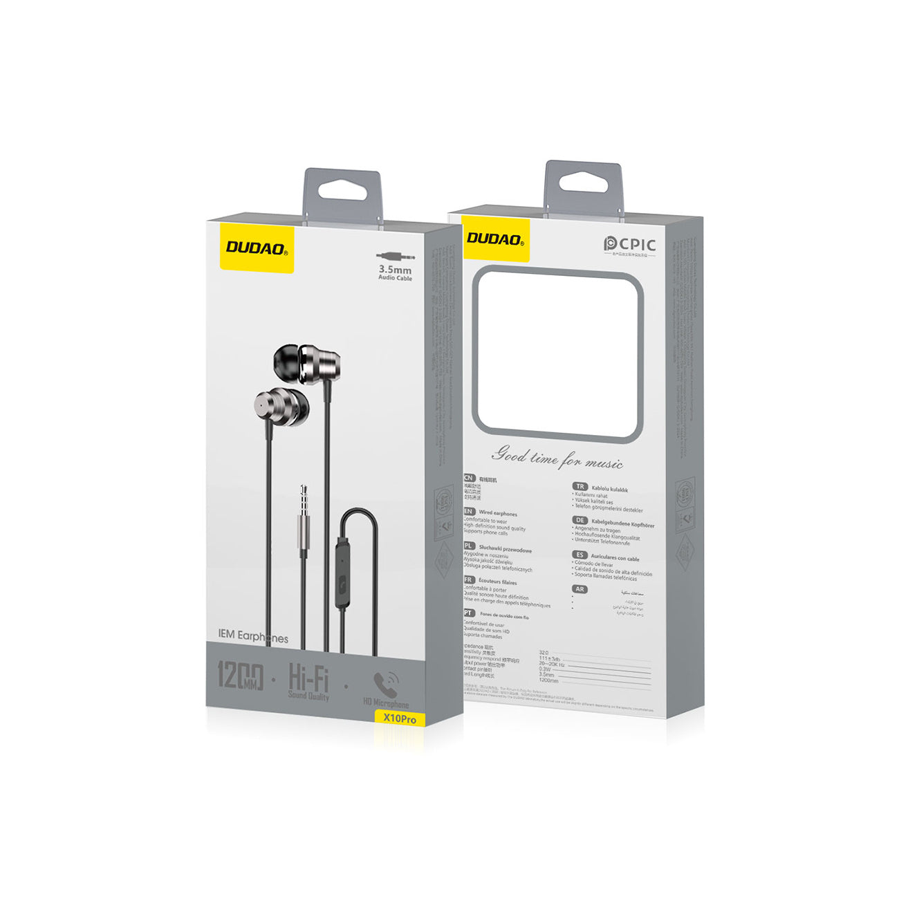 X10PRO in-ear wired headphones with 3.5mm mini jack - black - Carlat