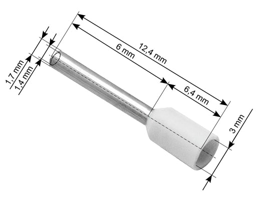 Blow Connectors – 43-069# Insulated connector, 1.0/6 sleeve, white, 100 pcs.