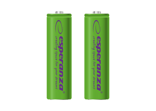Esperanza EZA103G Esperanza Ni-MH AA Rechargeable Batteries, 2000 mAh, 2-Pack, Green