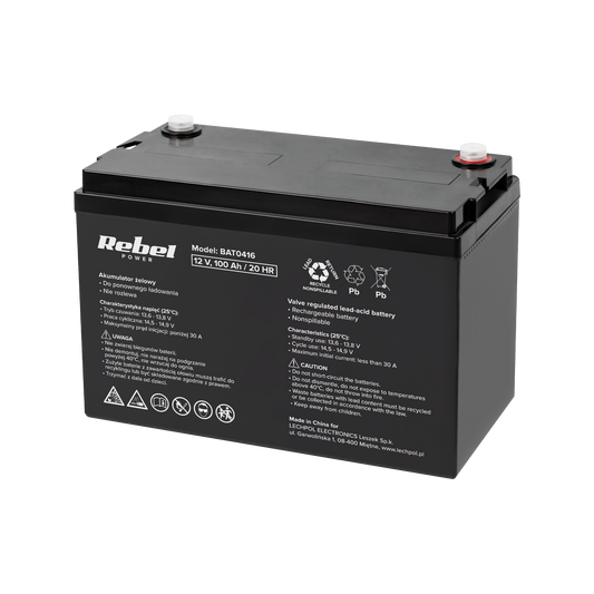 Rebel Gel batteries – Rebel 12V 100Ah VRLA AGM Gel Battery