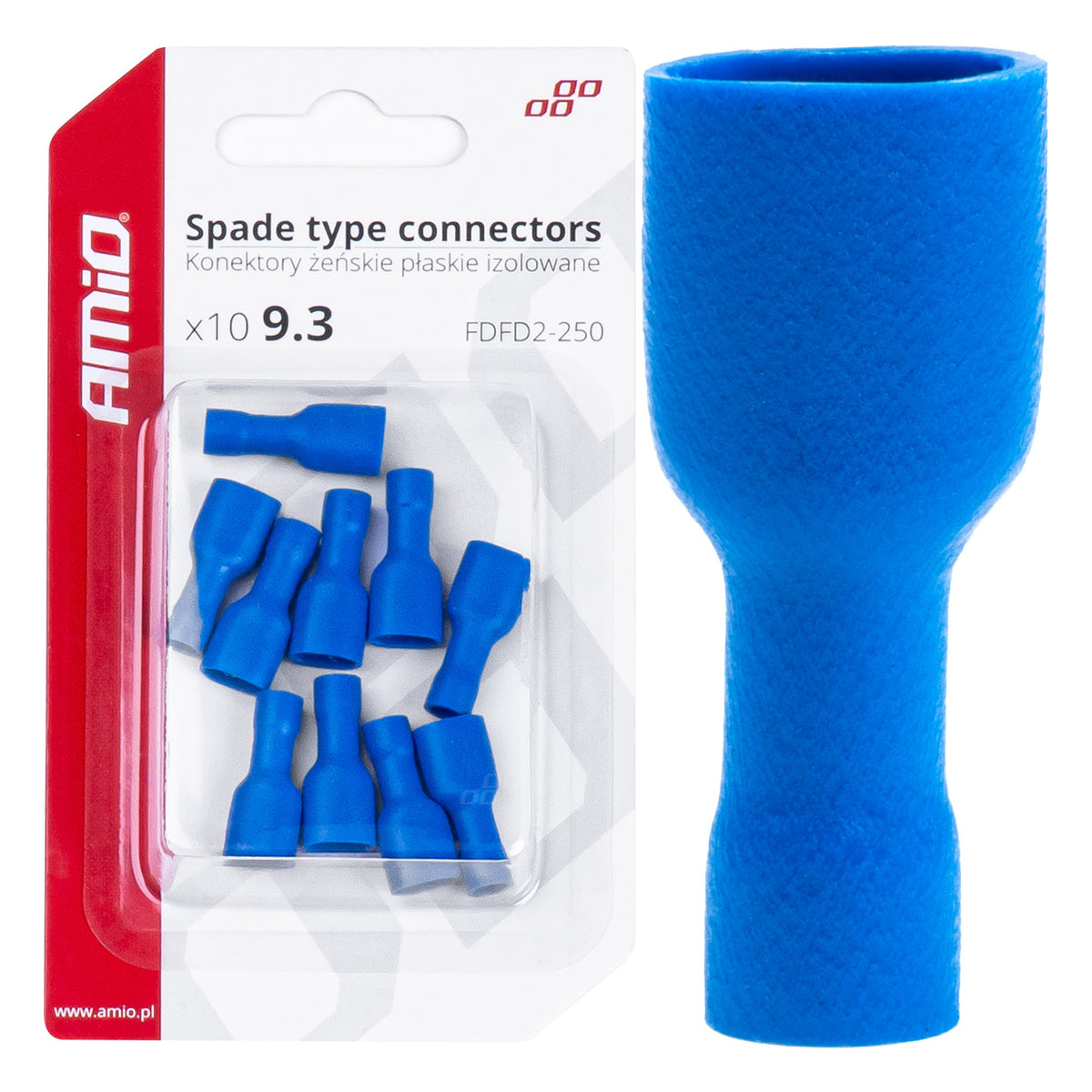 AMiO 6.6mm Flat Insulated Female Connectors amio-03068