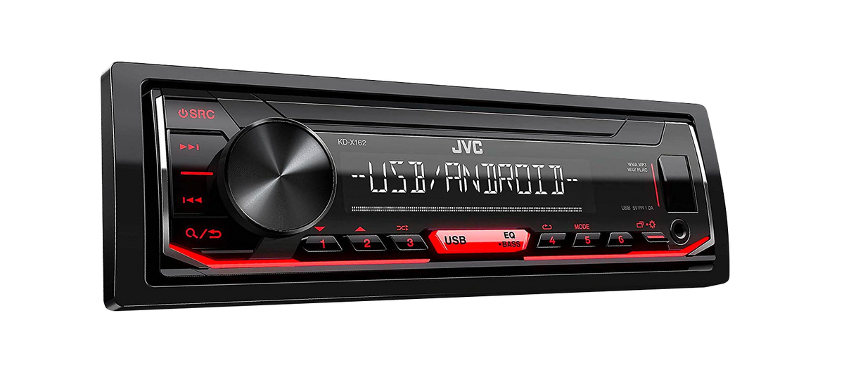 JVC Car stereos (CD/MP3/Video/DVD) – JVC KDX-162 USB Car Radio - RED – image 2
