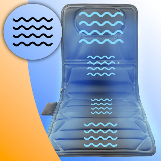 RTO Vibrating Massage Mat, Massage Mattress for Bed or Armchair, 12 Motors, Remote Control - SR319