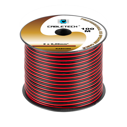 Cabletech Speaker Cables – 0.2 mm black-and-red speaker cable