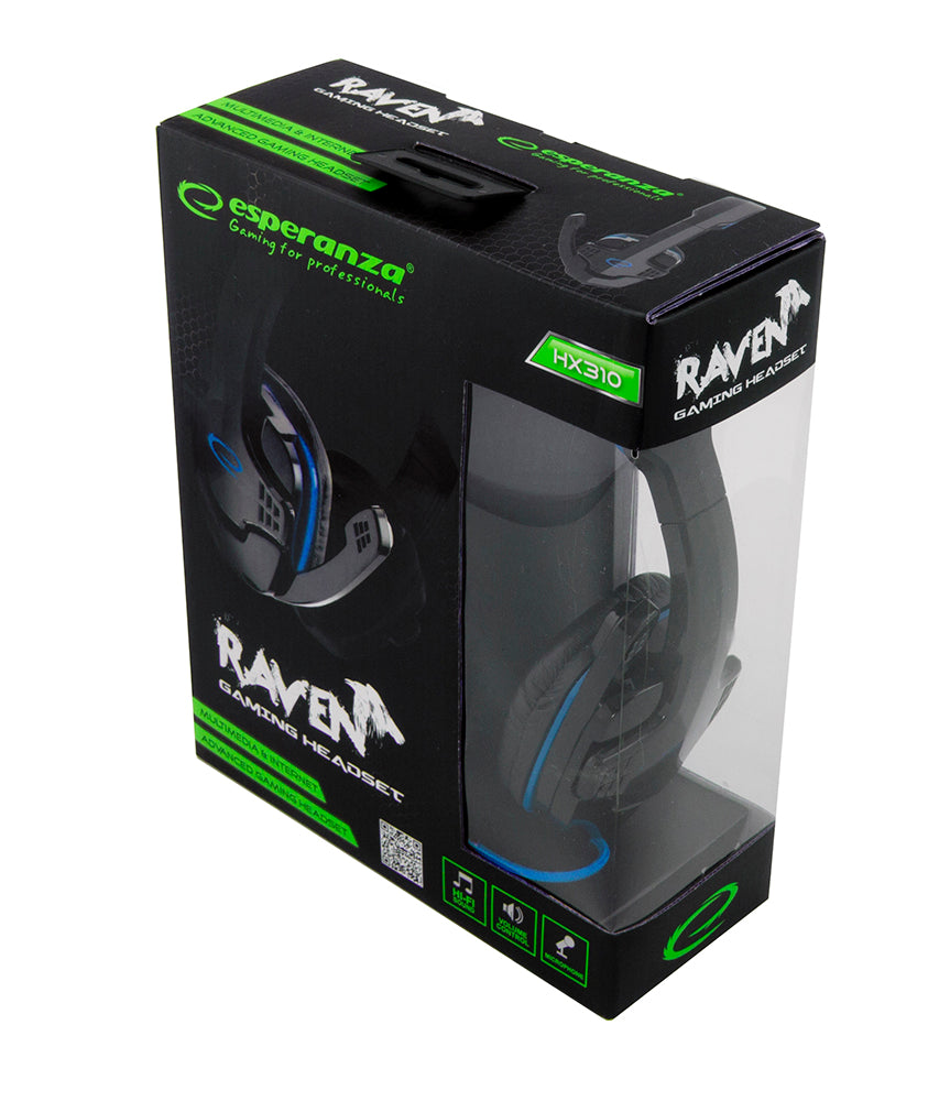 Esperanza Over-ear – EGH310B Esperanza Gaming Headset with Microphone, Raven Blue – image 4