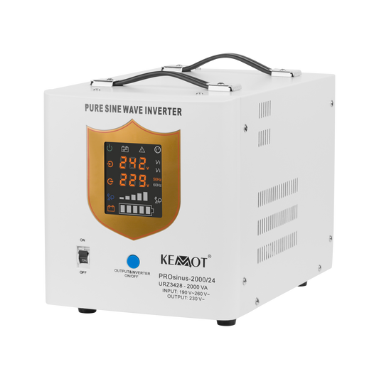 Kemot KEMOT PROsinus-2000/24 Uninterruptible Power Supply (UPS) — a power converter with a pure sine wave output and a charging function — 24V, 230V, 2000VA/1400W