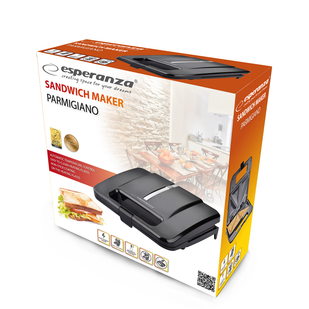 Esperanza Toasters and – EKT010 Esperanza Parmigiano Sandwich Toaster, 1000 W, Black – image 8