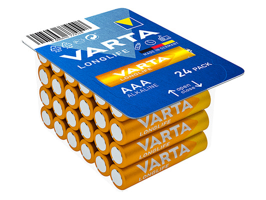 Blow 82-582# AAA 1.5 V LR3 Varta LongLife Alkaline Batteries, 24-pack