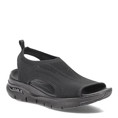Skechers Arch Fit City Catch Women's Sandals Black Knit, 39