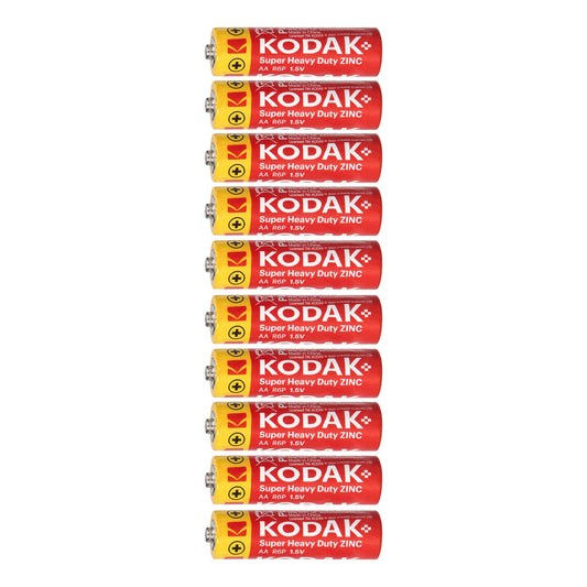 Orno Alkaline – Kodak ZINC Super Heavy Duty AA LR6 Batteries, 10-pack