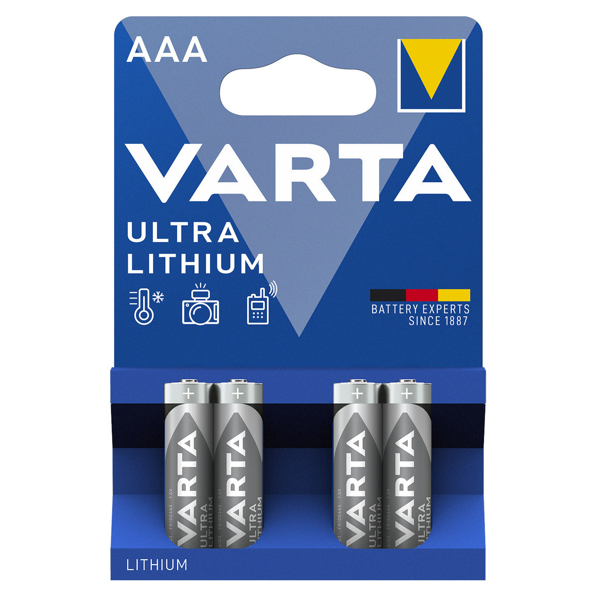 Varta Alkaline – 4x R-03 LR3 AAA 1.5V L92 Lithium Varta Batteries