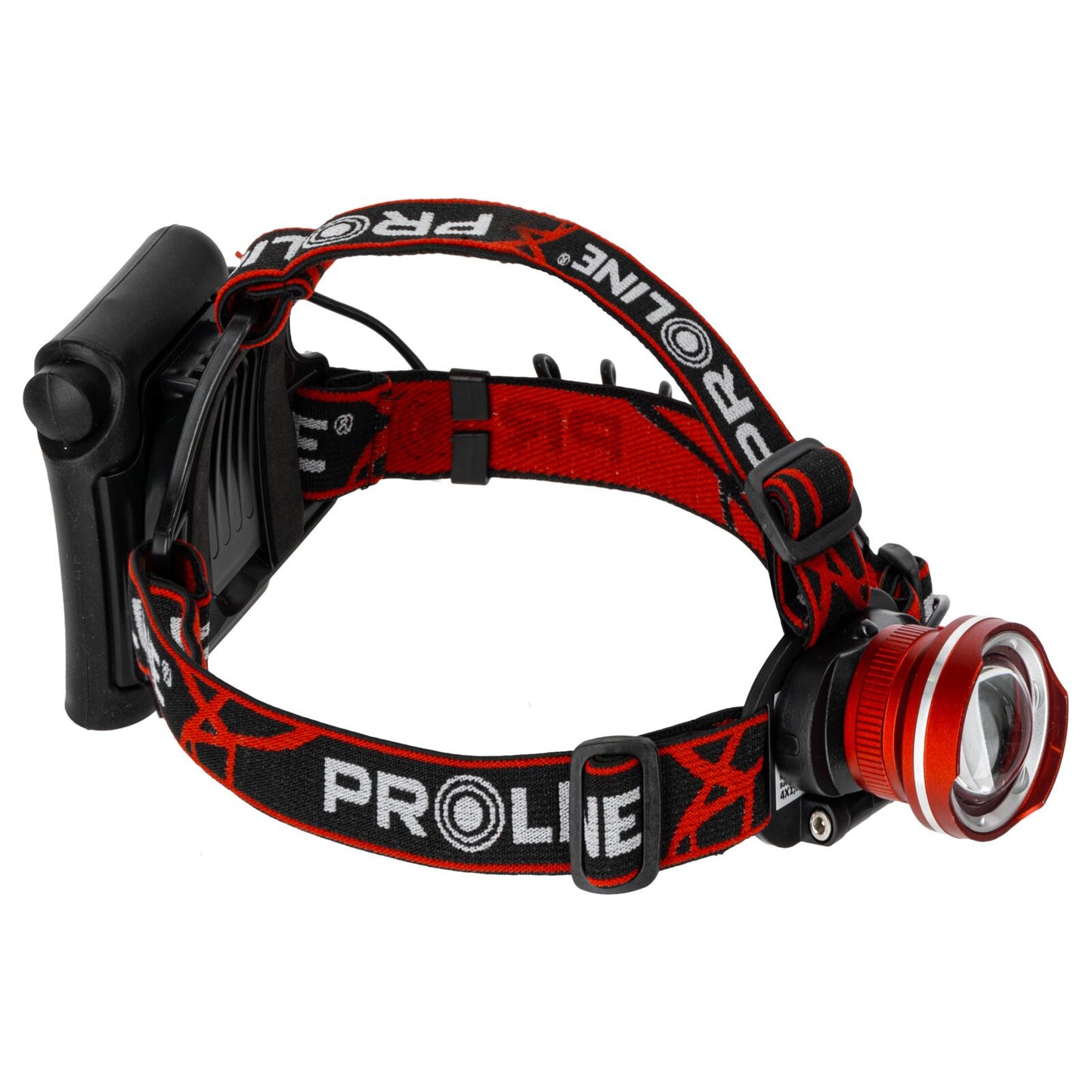 Proline Flashlights, hand lamps, headlamps – Headlamp 300lm. alu., 4xaa, zoom, proline