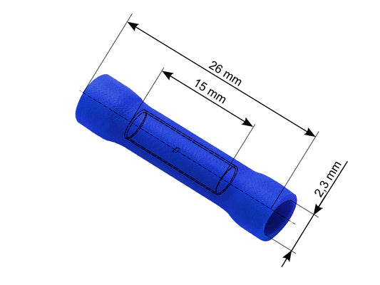 Blow Connectors – 43-026# Insulated connector, 2.3/26 mm, blue, 100 pcs.