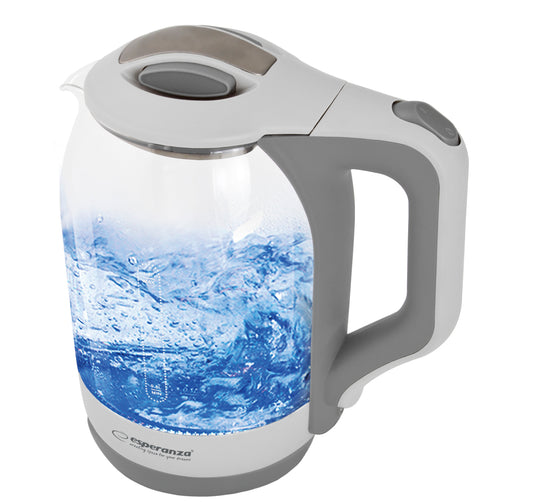 Esperanza EKK025W Esperanza Yukon 1.7 L White Glass Electric Kettle with LED