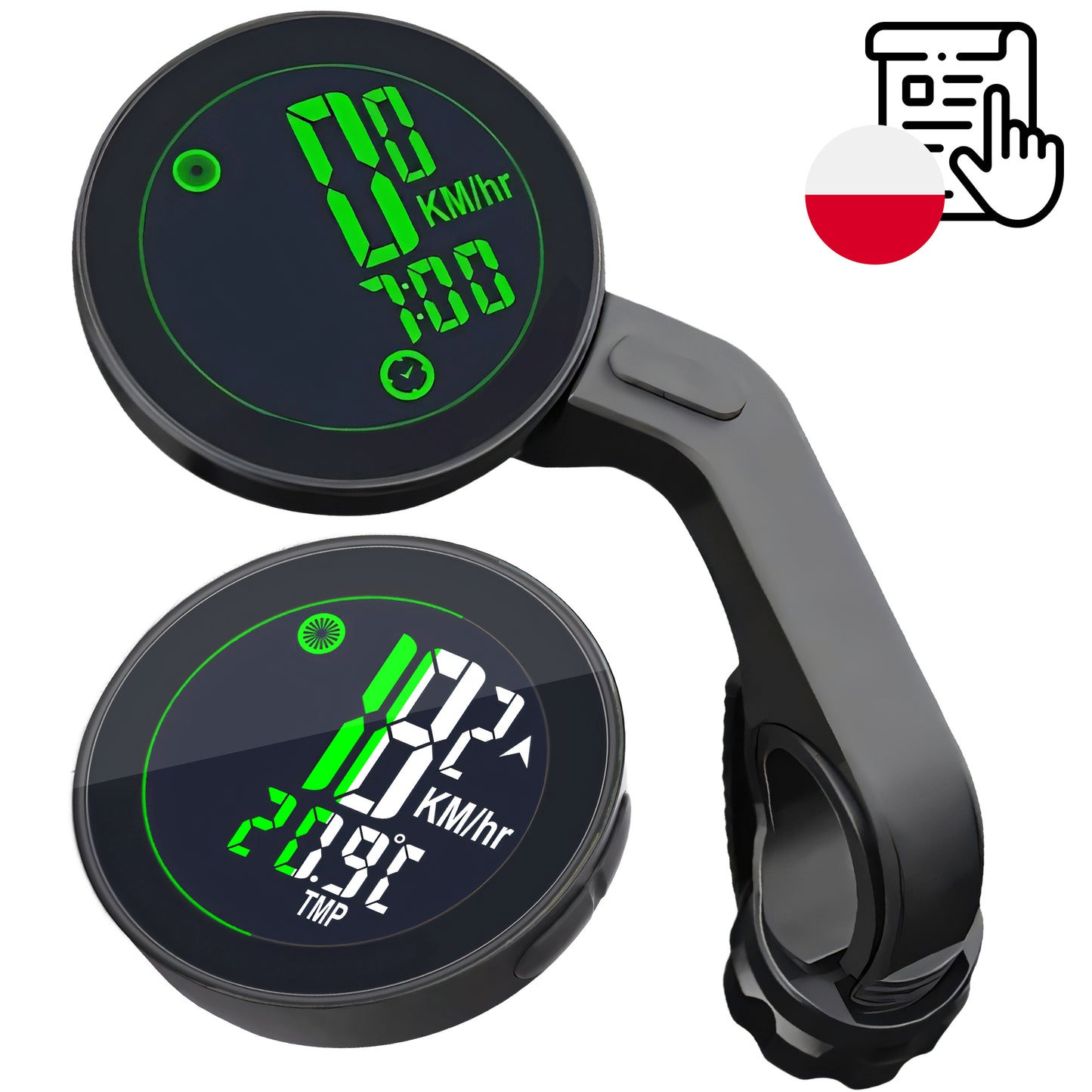 RTO Large Wireless Backlit 20-Function Waterproof Bike Computer + ER1023 Mount – image 4