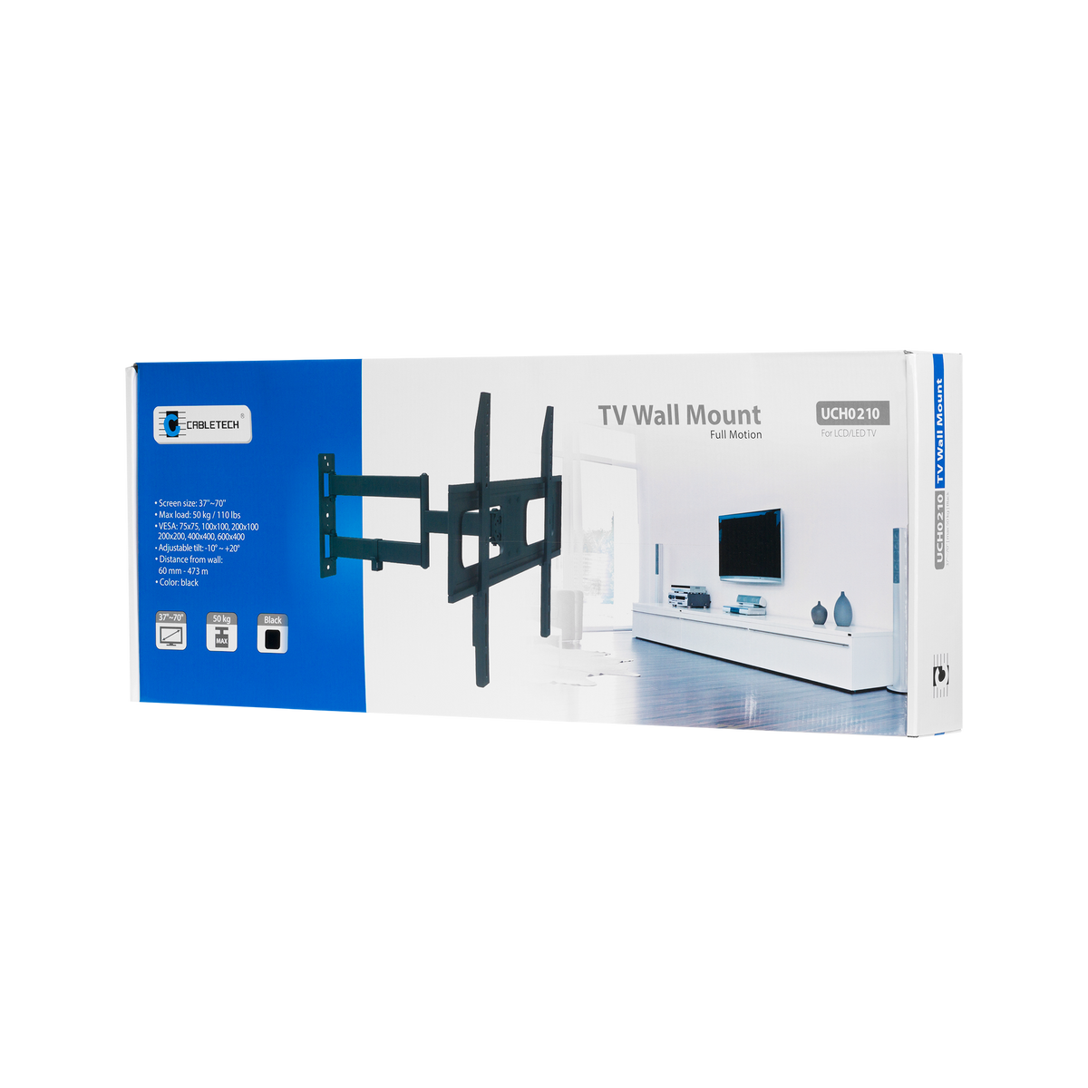 Cabletech Black Wall Mount UPA36-463, 37–70 inches, Vertical and Horizontal Adjustment – image 5