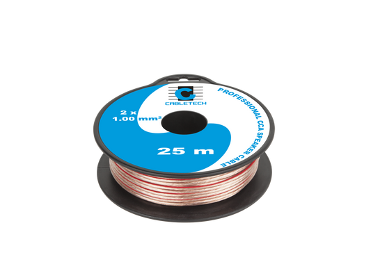 Cabletech Speaker Cables – CCA Speaker Cable, 1.0 mm, 25 m