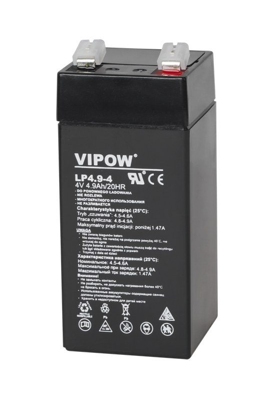 Vipow Gel batteries – VIPOW 4V 4.9Ah Gel Battery