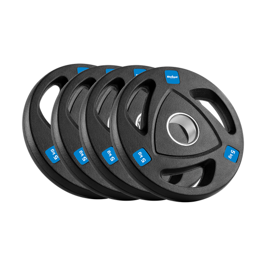 Rebel Rubber-coated cast iron Olympic weights, set of 4x5 kg, 51 mm hole, REBEL ACTIVE