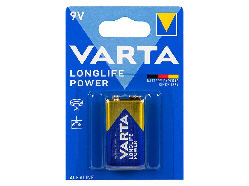 Blow 82-670# 9V Alkaline Battery 6LP3146 Varta LongLife Power Blister Pack
