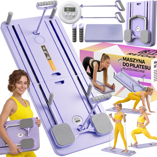 RTO Pilates Reformer Multifunctional Exercise Board 12-in-1 Pilates Set - sr341